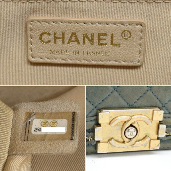 5000065884102826 8 Chanel Chain Shoulder Bag Boy Chanel Suede Leather Green