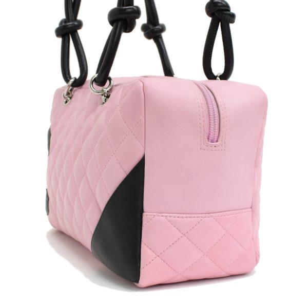 5000065884102925 2 CHANEL Cambon Line Bowling Bag Leather Pink