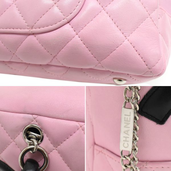 5000065884102925 9 CHANEL Cambon Line Bowling Bag Leather Pink