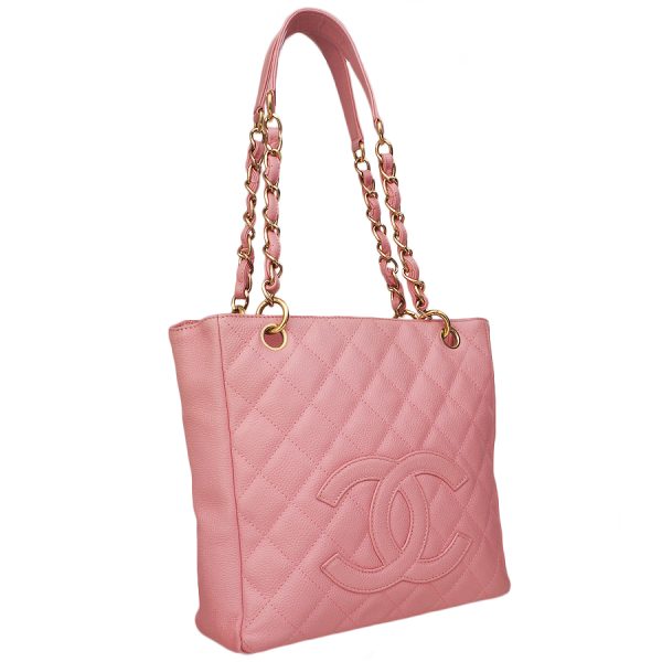 5000065884400584 1 CHANEL Chain Tote Bag Shoulder Leather Pink