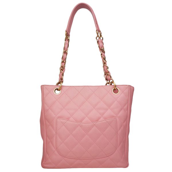 5000065884400584 2 CHANEL Chain Tote Bag Shoulder Leather Pink