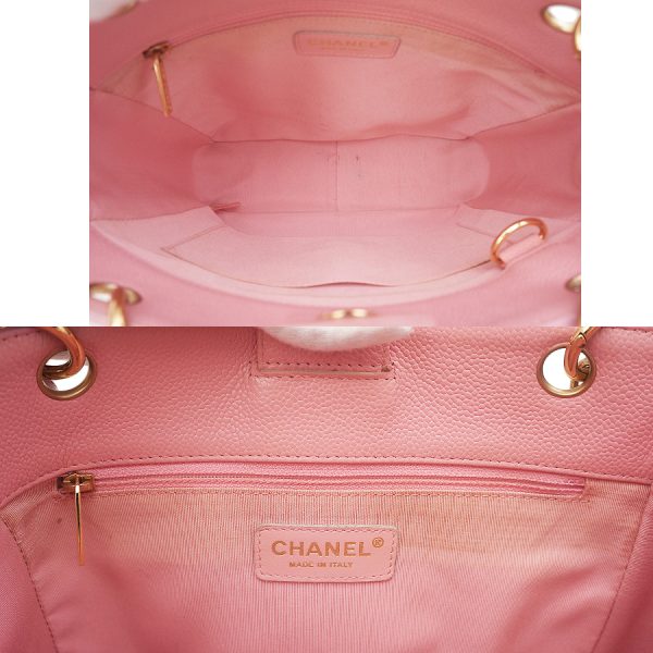 5000065884400584 6 CHANEL Chain Tote Bag Shoulder Leather Pink