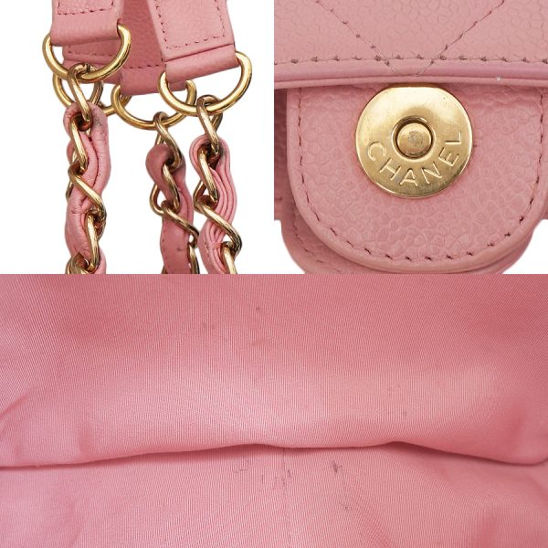 5000065884400584 8 CHANEL Chain Tote Bag Shoulder Leather Pink