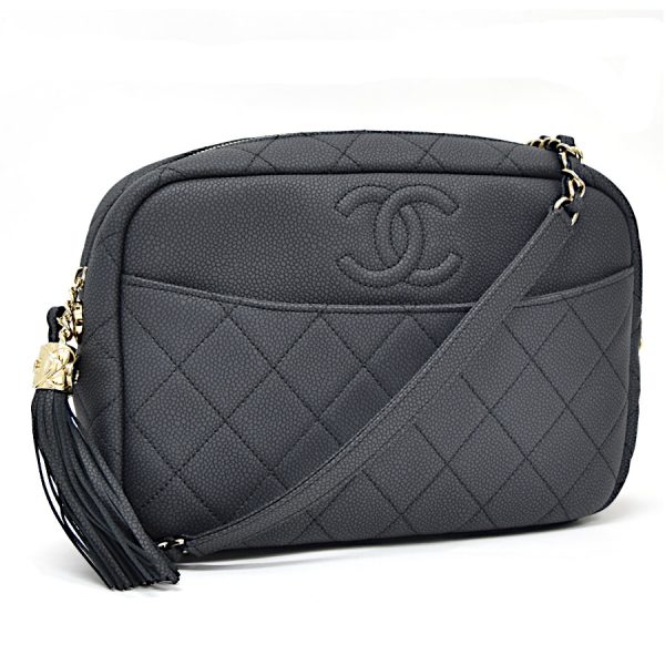 5000065884500371 1 CHANEL Camera Bag Matte Caviar Skin Leather Black