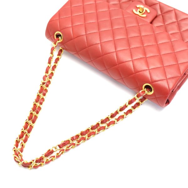 5000065889300437 6 CHANEL Chain Shoulder Bag Matelasse Lambskin Leather Red