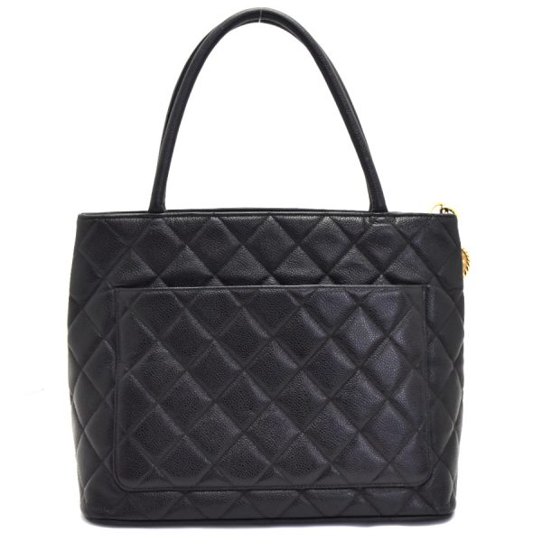 5000065889300447 3 CHANEL Tote Bag Caviar Skin Leather Black