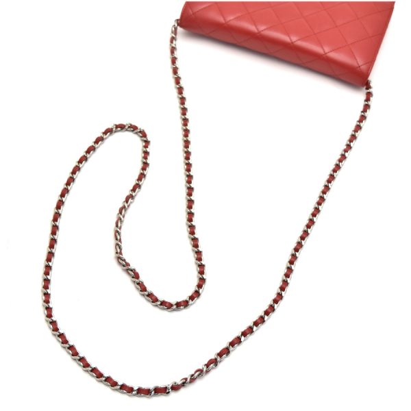 5000065889300452 6 Chanel Chain Wallet Matelasse Red