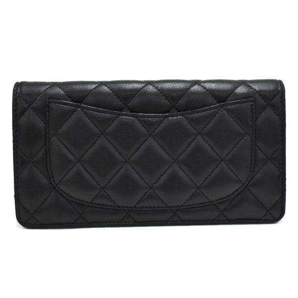 5000066884100401 3 Chanel Matelasse Timeless Classic Bifold Long Wallet Lambskin Black