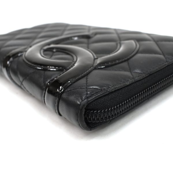 5000066884100402 6 CHANEL Cambonline Large Long Wallet Organizer Calfskin Black