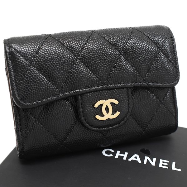 5000066884100403 1 Chanel Matelasse key case 4 series Caviar skin Coco mark leather black