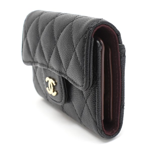 5000066884100403 2 Chanel Matelasse key case 4 series Caviar skin Coco mark leather black