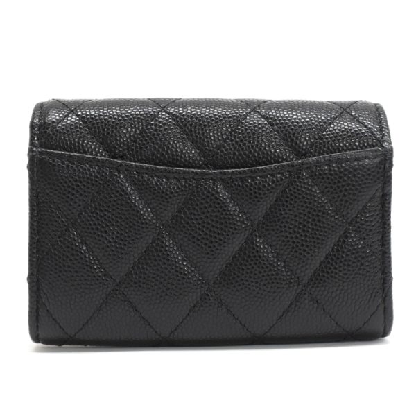 5000066884100403 4 Chanel Matelasse key case 4 series Caviar skin Coco mark leather black