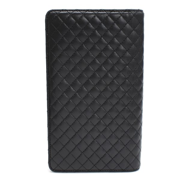 5000066884100409 3 CHANEL bi fold long wallet Micro Matelasse A47501 Camellia leather black