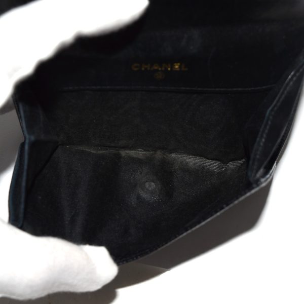 5000066884500141 7 CHANEL Bifold Wallet Caviar Skin Leather Black