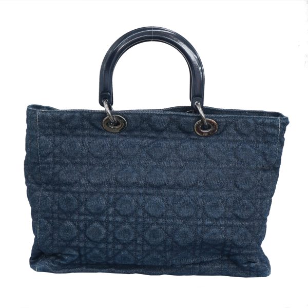 5000089884100422 3 Dior Lady Dior Handbag Denim Navy