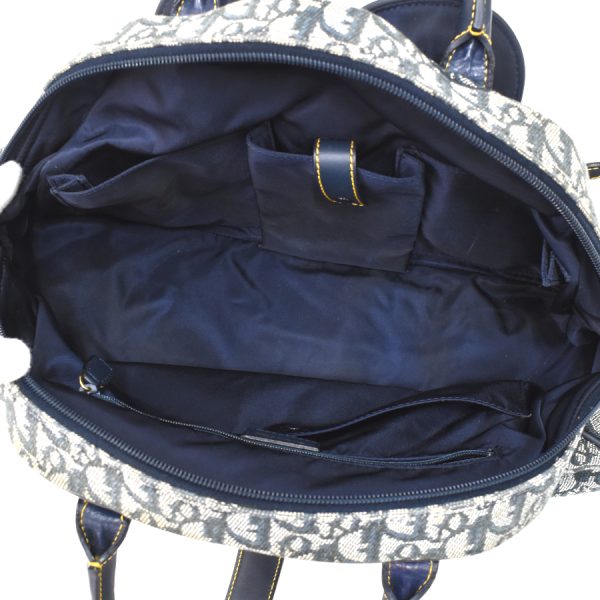 5000089884100434 7 Dior Double Saddle Handbag Trotter Jacquard Navy