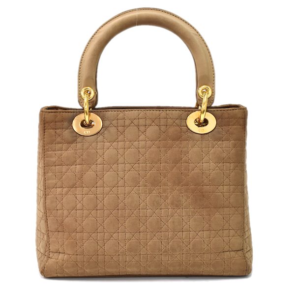 5000089884100448 3 Dior Lady Dior Handbag Nylon Camel