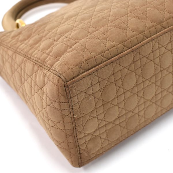 5000089884100448 5 Dior Lady Dior Handbag Nylon Camel