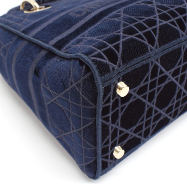 5000089884100491 6 Dior Lady D Lite Handbag Velvet Navy