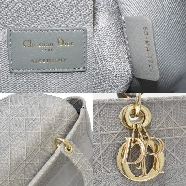 5000089884100492 9 Dior Lady D Lite Handbag Embroidery Gray