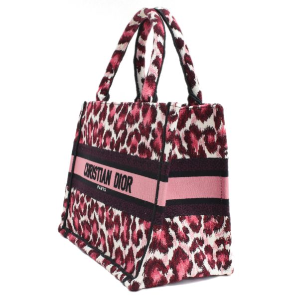 5000089884100513 2 Dior Book Tote Handbag Leopard Canvas Pink