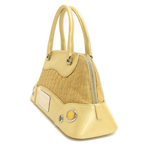 5000089884100518 2 Dior Microtrotter Handbag Enamel Suede Yellow