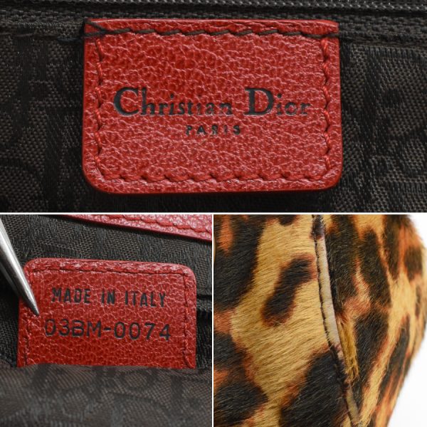 5000089884100528 9 Dior Chain Handbag Leopard Leather Brown