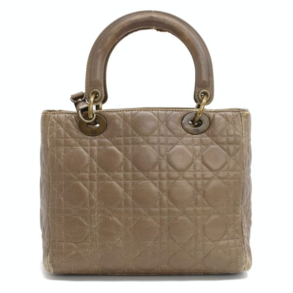 5000089884100529 3 Dior Lady Dior Handbag Cannage Leather Brown