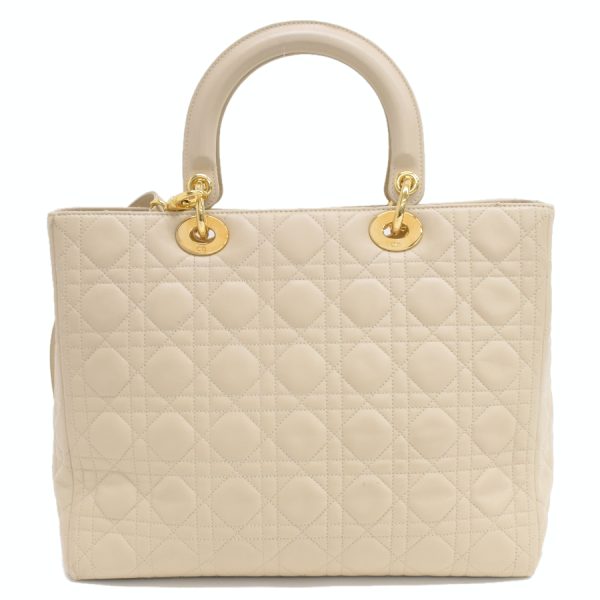 5000089884100544 3 Dior Lady Dior Handbag Cannage Leather Beige