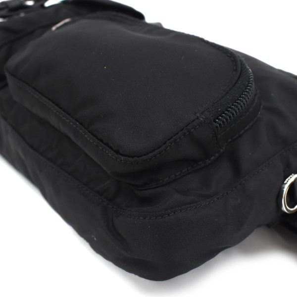 5000105884102814 7 Prada Body Bag Nylon Waist Bag Black