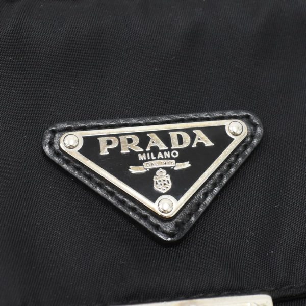 5000105884102835 9 Prada body bag triangular plate triangle logo nylon leather black