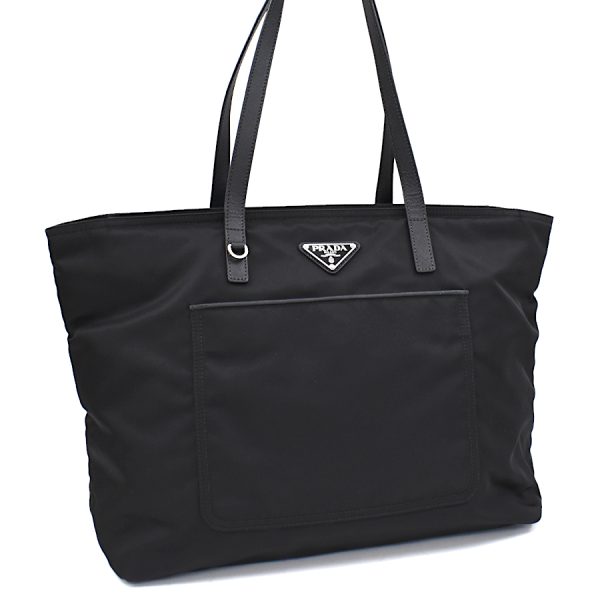 5000105884102867 1 Prada Tote Shoulder Bag Nylon Leather Black