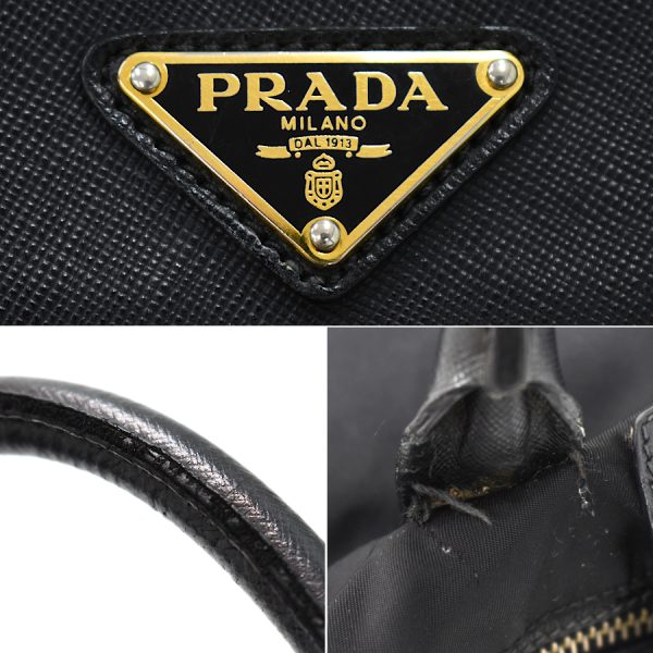 5000105884102878 9 Prada 2way Handbag Shoulder Bag Nylon Leather Black