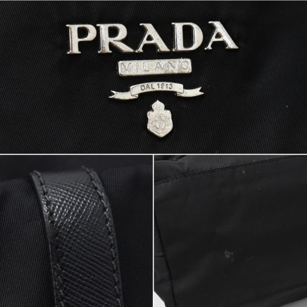 5000105884102881 9 Prada Tote Shoulder Bag Nylon Leather Black