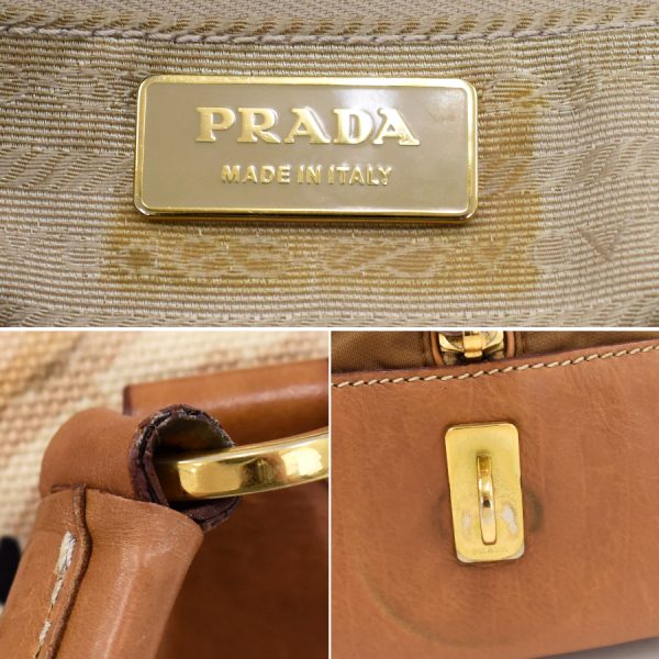 5000105884102890 9 Prada Shoulder Bag Mini Boston Leather Brown