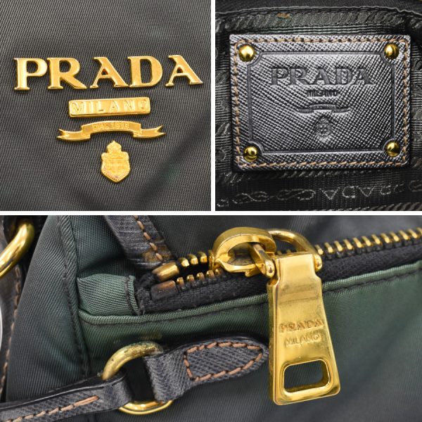 5000105884102896 9 Prada Crossbody Shoulder Bag Nylon Leather Gray