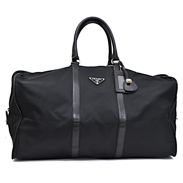 5000105884102897 1 Prada Boston Bag Nylon Leather Black