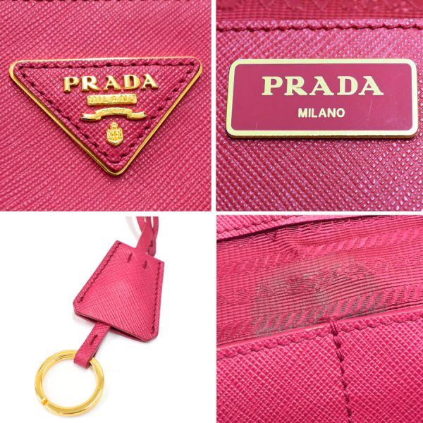 5000105884102951 9 Prada Galleria 2way Handbag Saffiano Leather Pink