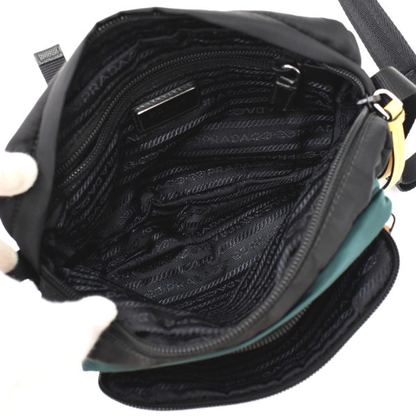 5000105884102954 8 Prada Shoulder Bag Pochette Nylon Leather Black