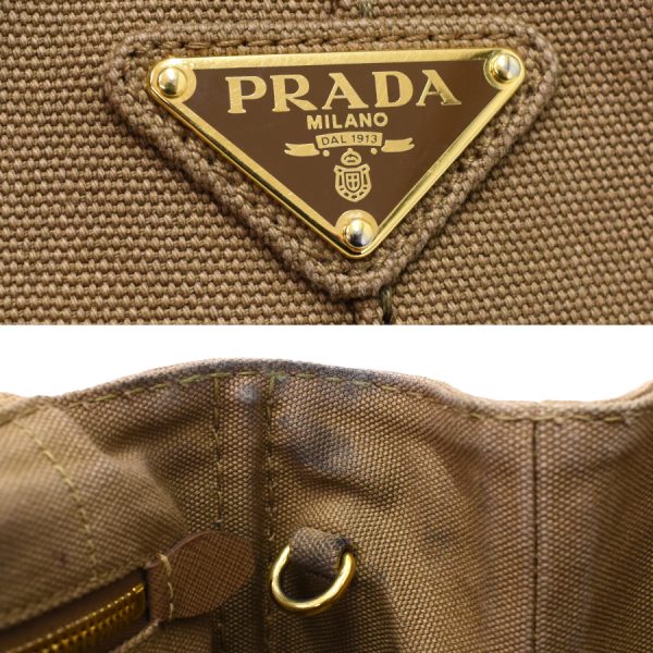 5000105884102989 9 Prada Canapa Mini 2way Tote Bag Canvas Brown