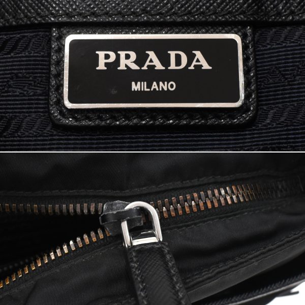 5000105884102999 9 Prada Shoulder Bag Crossbody Nylon Leather Black