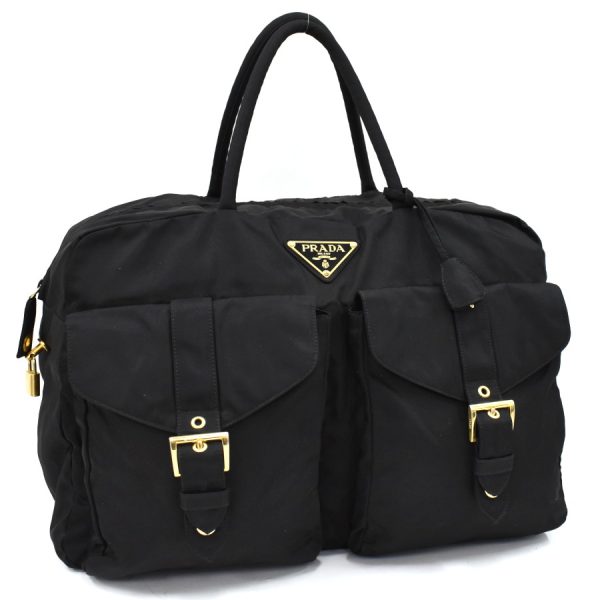 5000105884103044 1 Prada Boston Bag Nylon Black