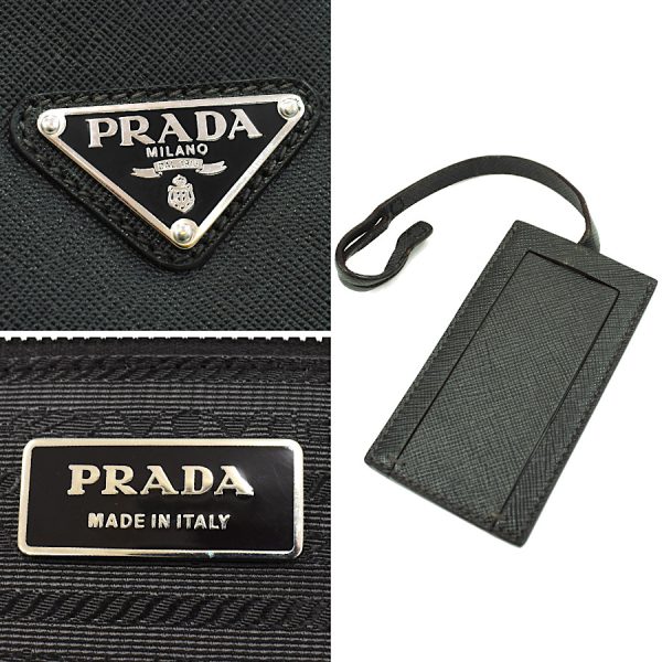 5000105884103073 9 Prada Suitcase Carry Bag Saffiano Leather Green