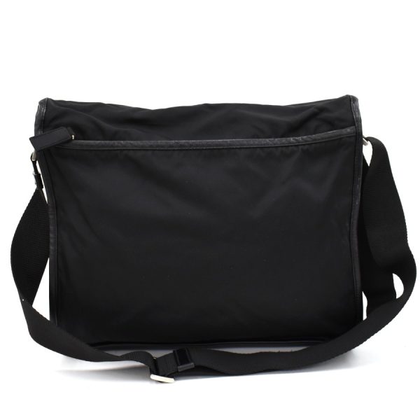 5000105884103075 3 Prada Shoulder Bag Nylon Leather Black