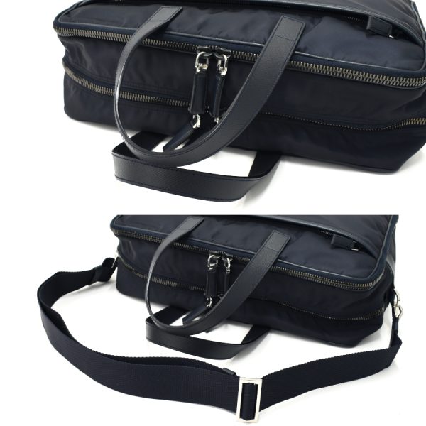 5000105884103107 7 Prada Business Bag Nylon Leather Navy