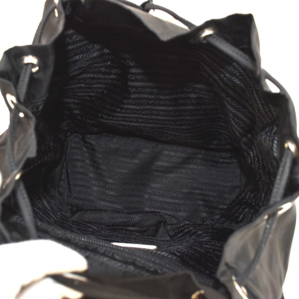 5000105884103111 8 Prada Backpack Rucksack BZ4650 Plate Triangle Logo Nylon Black