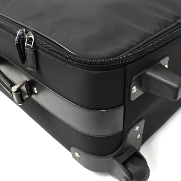 5000105884103154 5 Prada Suitcase Carry Bag Nylon Leather Black