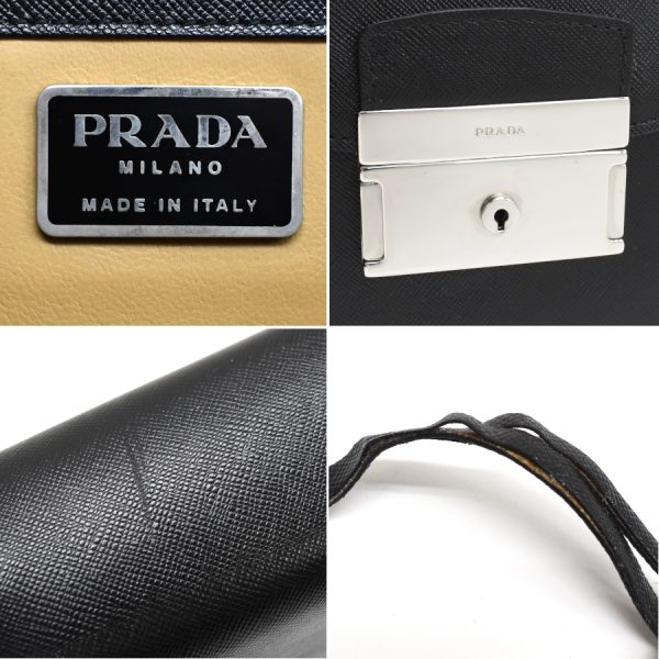 5000105884103163 9 Prada Business Bag Briefcase Saffiano Leather Navy