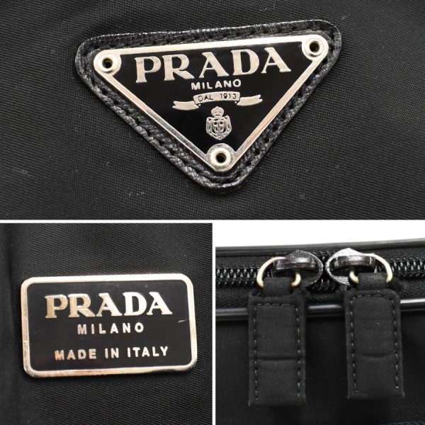 5000105884103166 9 Prada Briefcase 2way Nylon Leather Nero Black Triangle Logo