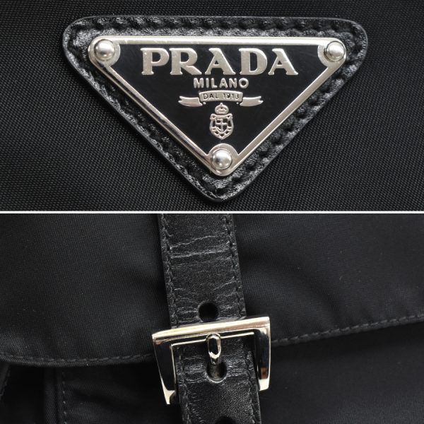 5000105884103174 9 Prada Shoulder Bag Crossbody Nylon Leather Black